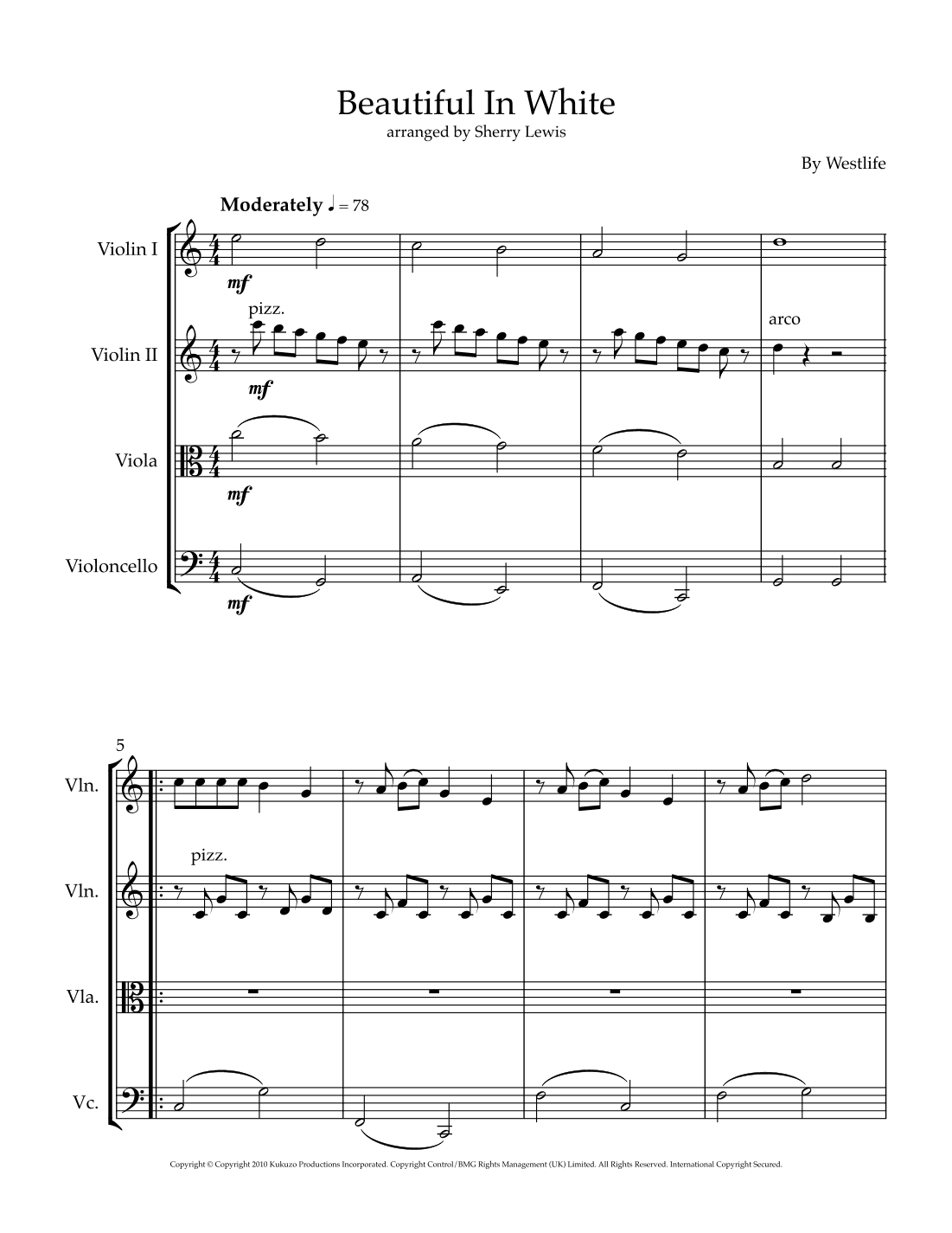 Beautiful In White (arr. Sherry Lewis)