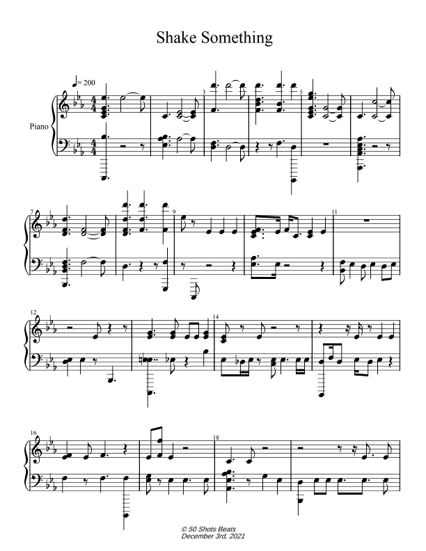 Shake Something (arr. Brandon Edward Pugh)