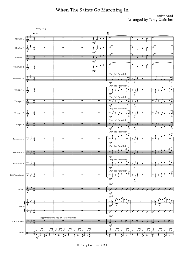 When The Saints Go Marching In (arr. Terry Cathrine)