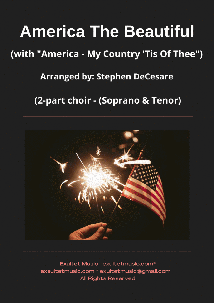America The Beautiful (with "America - My Country 'Tis Of Thee") (2-part choir - (Soprano and Tenor) (arr. Stephen DeCesare)