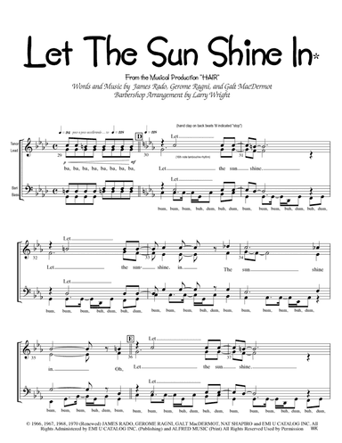 Let The Sunshine In (arr. Larry Wright)