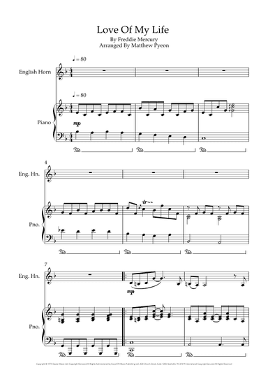 Love Of My Life (arr. Matthew pyeon)