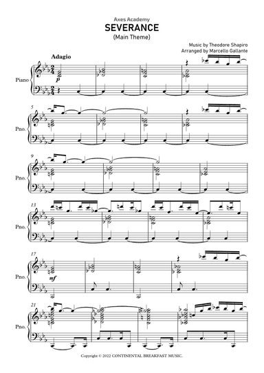 Severance - Main Title Theme (arr. Marcello Gallante)
