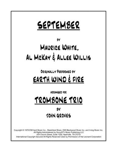September (arr. John Groves)