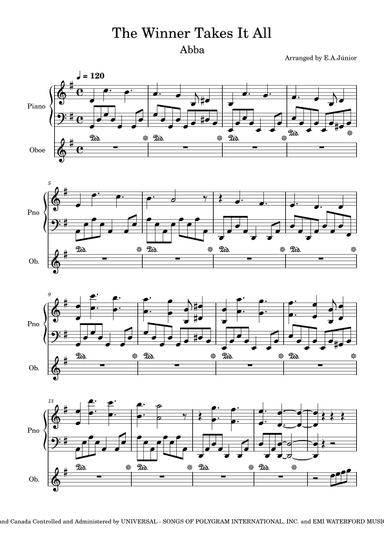 The Winner Takes It All (arr. E.A.Júnior)