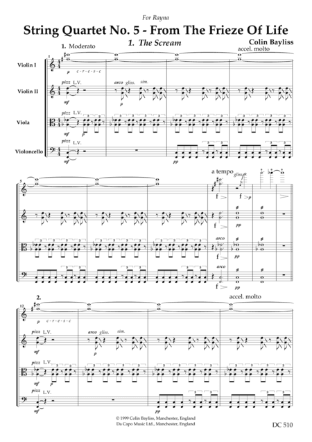 String Quartet No. 5  From The Frieze Of Life (parts)