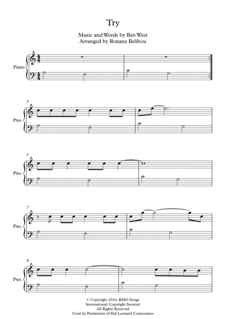 Try (arr. Roxana Belibou)