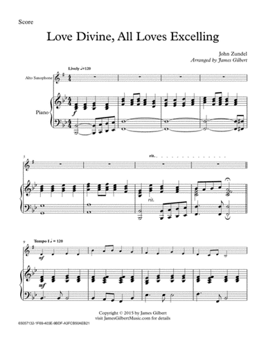 Love Divine, All Loves Excelling (arr. James Gilbert)