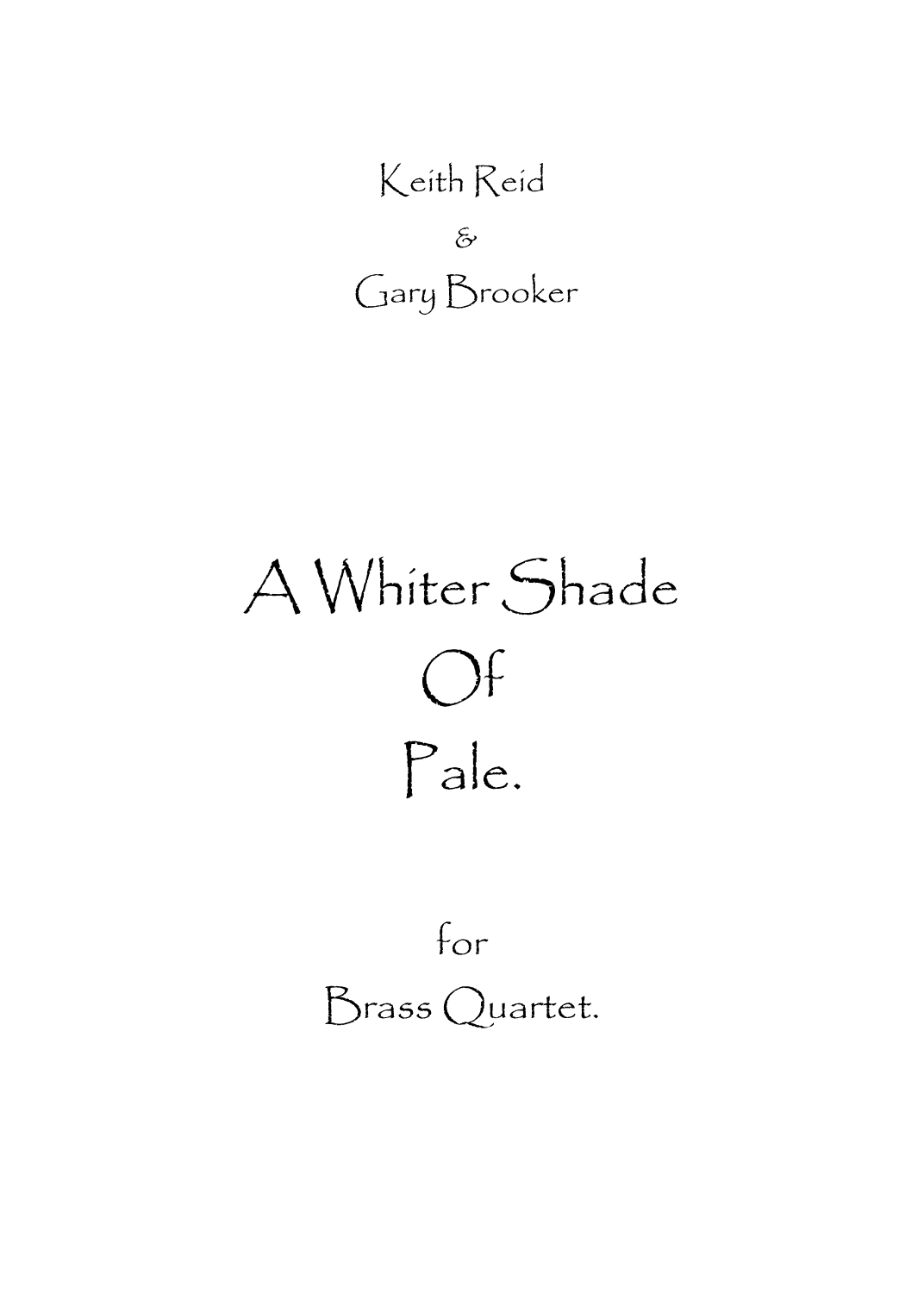A Whiter Shade Of Pale (arr. Spence Bundy)