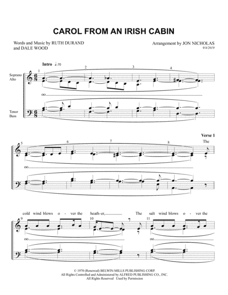 Carol From An Irish Cabin (arr. Jon Nicholas)