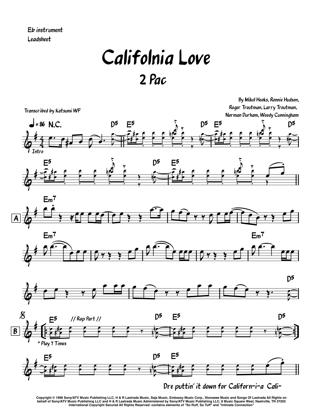 California Love (remix) (arr. Katsumi WF)