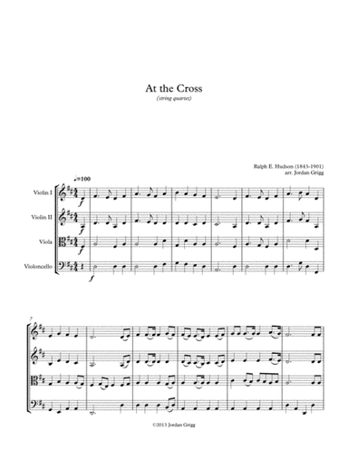 At the Cross (string quartet) (arr. Jordan Grigg)