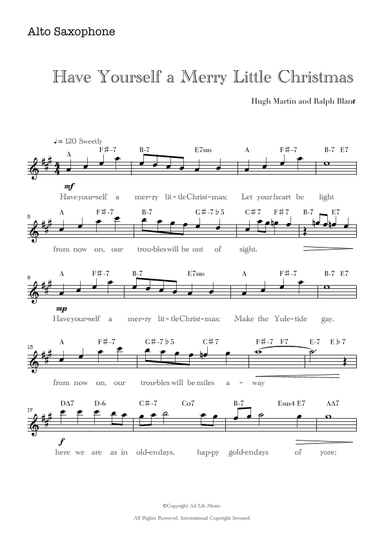 Have Yourself A Merry Little Christmas (arr. Music Ad Lib)