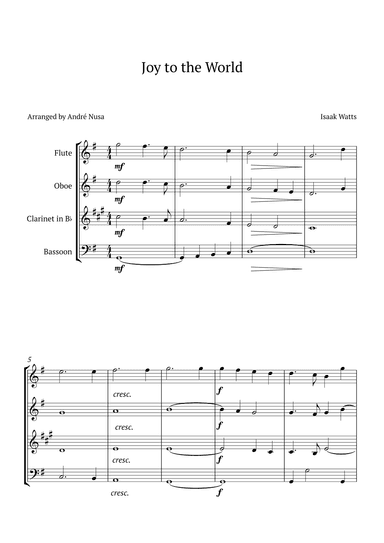 Joy to the World (arr. André Nusa)