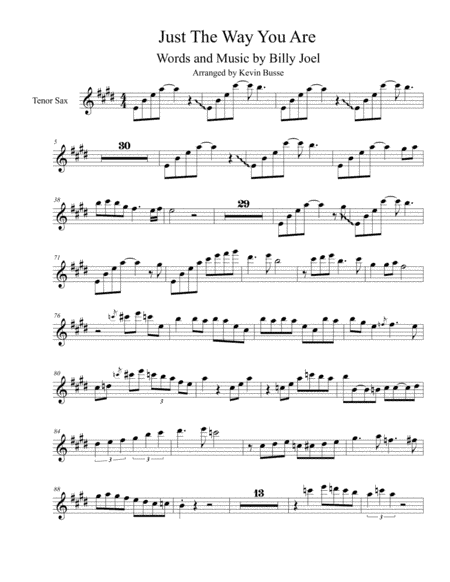 Just The Way You Are (arr. Kevin Busse)