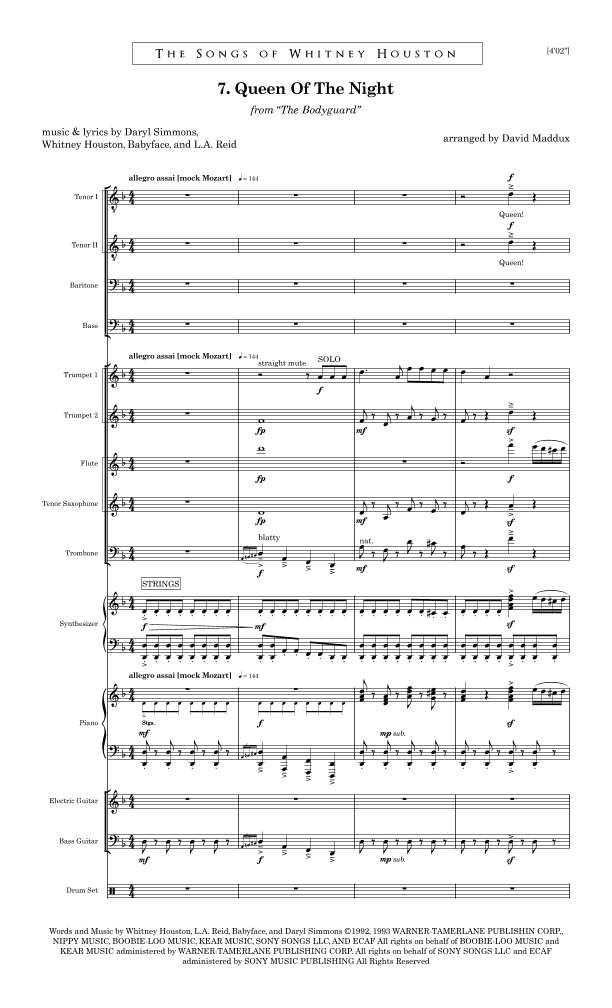 Queen Of The Night (arr. David Maddux)