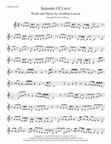 Seasons Of Love (arr. Kevin Busse)