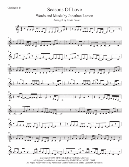Seasons Of Love (arr. Kevin Busse)