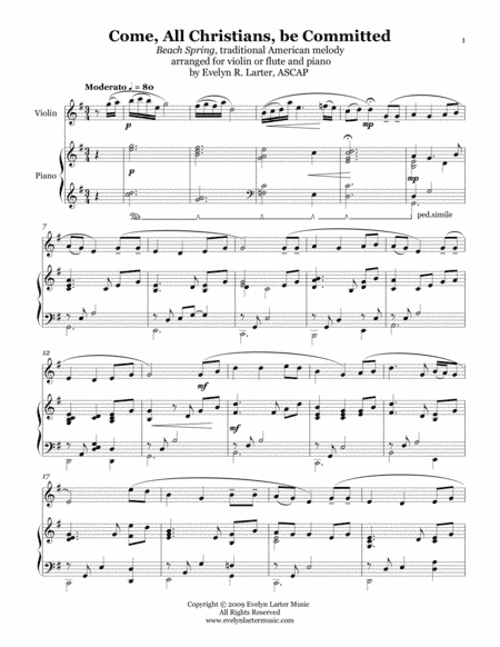 Come All Christians, Be Committed (arr. Evelyn Larter Music)