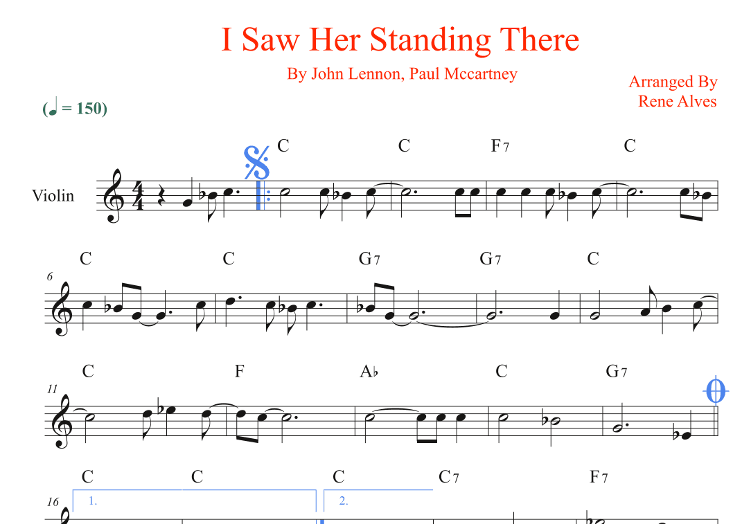 I Saw Her Standing There (arr. Rene Alves)