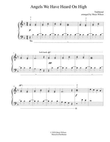 ANGELS WE HAVE HEARD ON HIGH piano solo (arr. Meryt Wilson)
