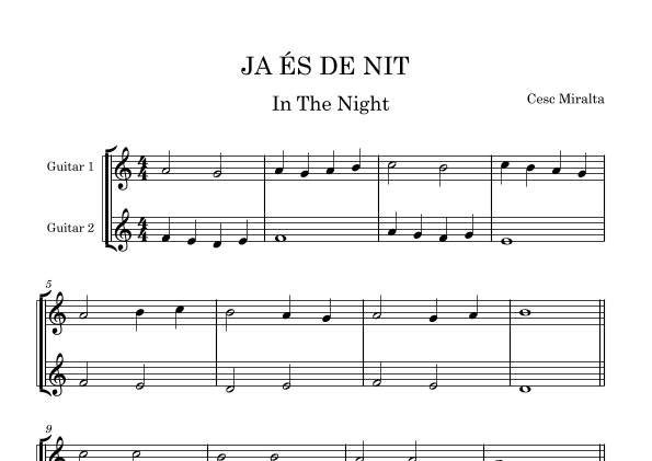 JA E´S DE NIT Guit Duet