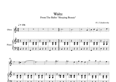 Waltz (Sleeping Beauty) - Peter Ilyich Tchaikovsky (Oboe + Piano) (arr. Digital Book Music)