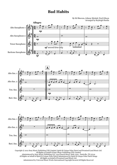 Bad Habits (arr. Kayleigh Huelin)