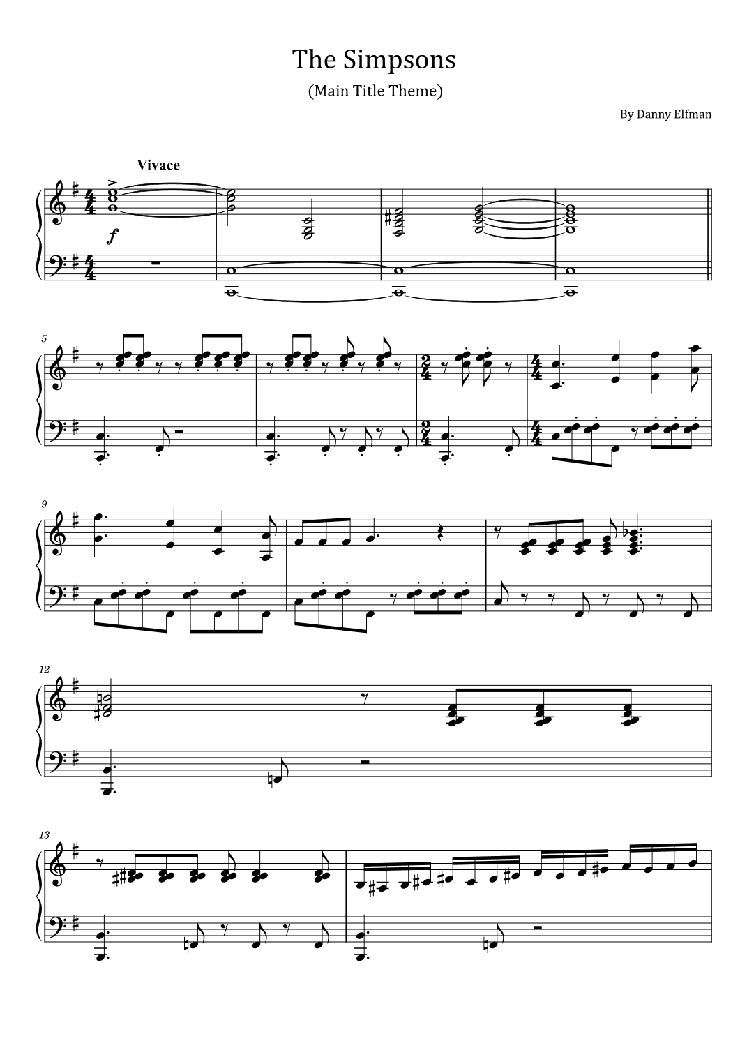 Theme From The Simpsons (arr. poon)