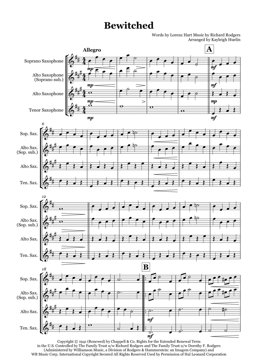 Bewitched (arr. Kayleigh Huelin)
