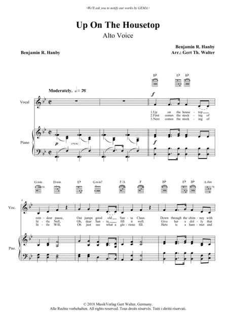 Up On The Housetop (arr. Gert Th. Walter)