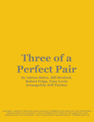 Three Of A Perfect Pair (arr. Jeff Tincher)
