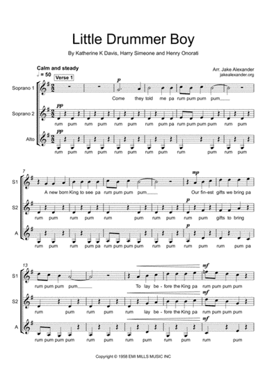 The Little Drummer Boy (arr. Jake Alexander)