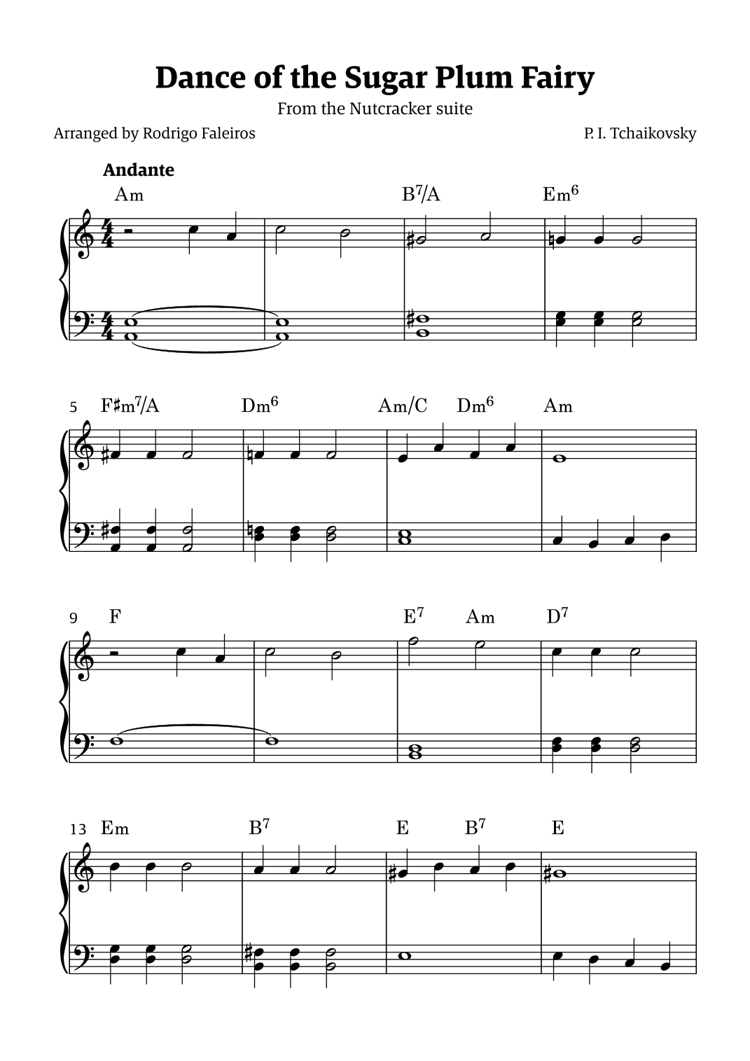 Sugar Plum Fairy theme (arr. Rodrigo Faleiros)