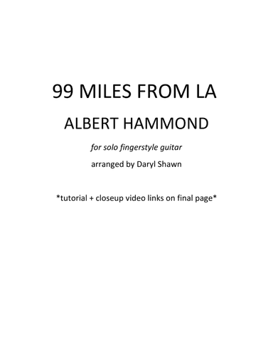 99 Miles From L.a. (arr. Daryl Shawn)