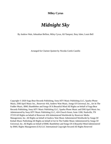 Midnight Sky (arr. Nicolás Cortés Castillo)