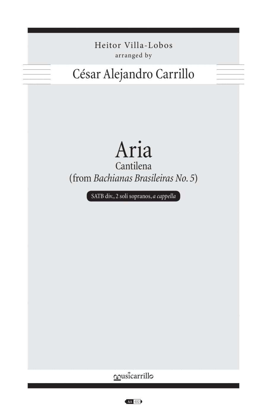 Aria (cantilena) (arr. Cesar Alejandro Carrillo)