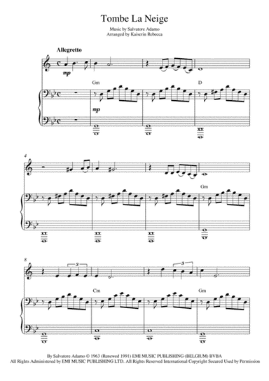 Tombe La Neige (arr. Kaiserin Rebecca)