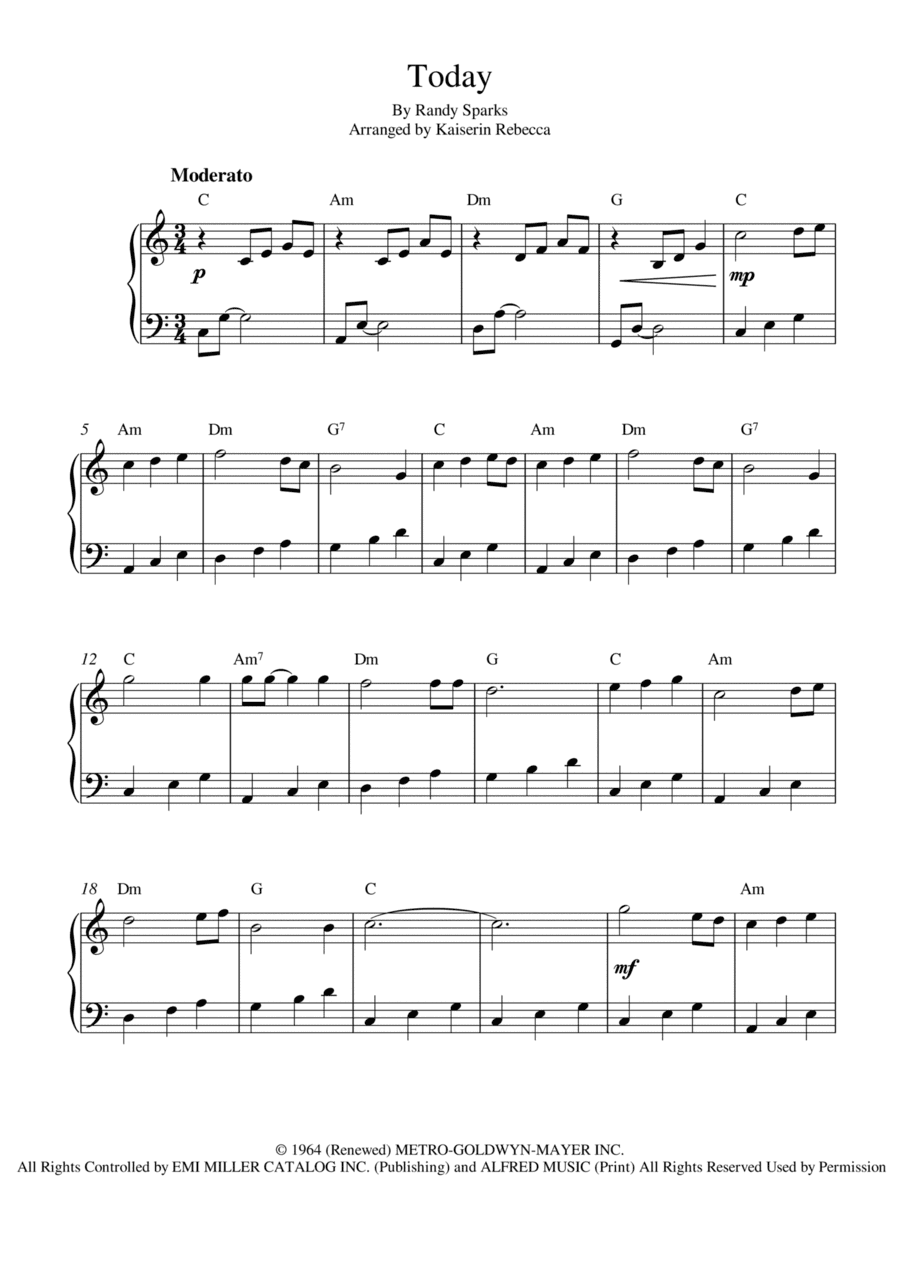 Today (arr. Kaiserin Rebecca)
