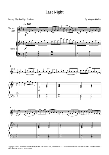 Last Night (arr. Rodrigo Faleiros)