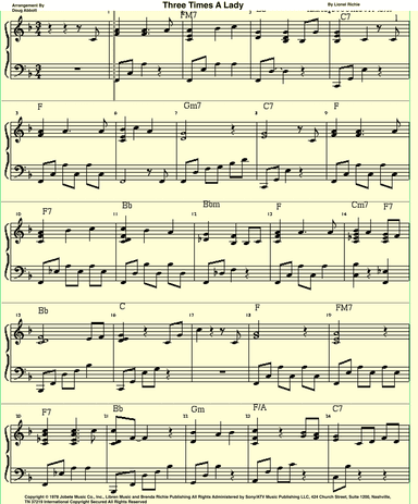 Three Times A Lady (arr. Doug Abbott)