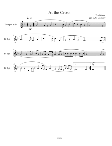 At the Cross (trumpet solo) (arr. B. C. Dockery)