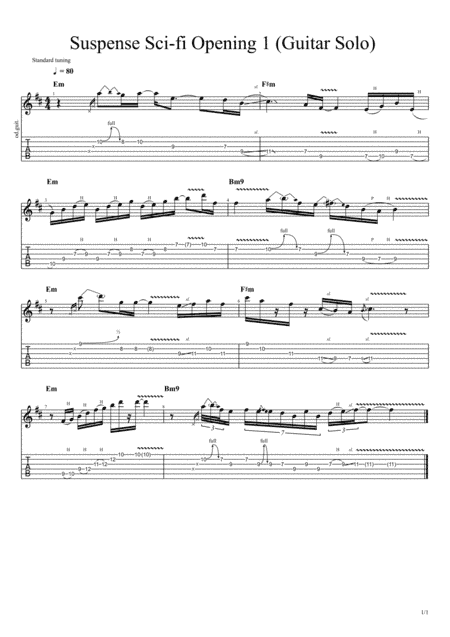 Suspense Sci-fi Opening 1 (Guitar Solo Part)