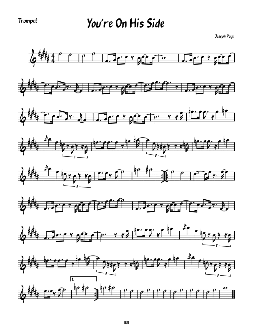 You're On His Side (Jazz Band)
