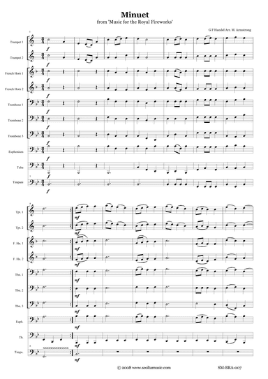 Minuet from Music for the Royal Fireworks (arr. Mark Armstrong)
