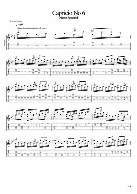 Capricio No 6 (arr. John Hurford)