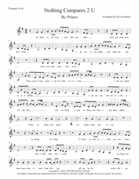 Nothing Compares 2 U (arr. Kevin Busse)