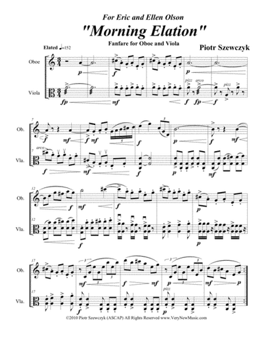 Morning Elation for Oboe and Viola