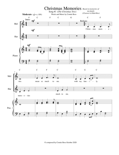 Christmas Memories - The Christmas Tree #1 -duet & Piano  - from Christmas Memories Collection