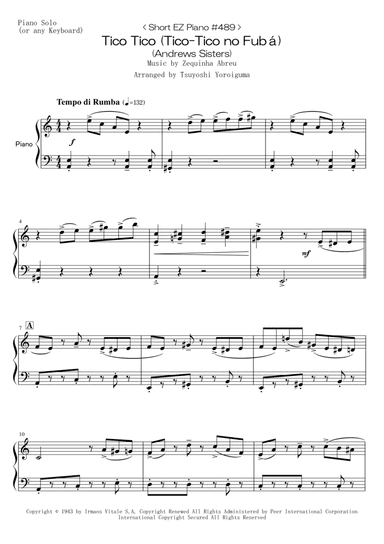Tico Tico (tico Tico No Fuba) (arr. Tsuyoshi Yoroiguma)
